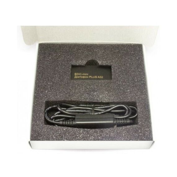 Цифровые диктофоны: Цифровой диктофон Edic-mini PLUS А32-300h пластик, размер 7*41*65мм, вес 12г, автономность до 30ч, аккумулятор фотографии