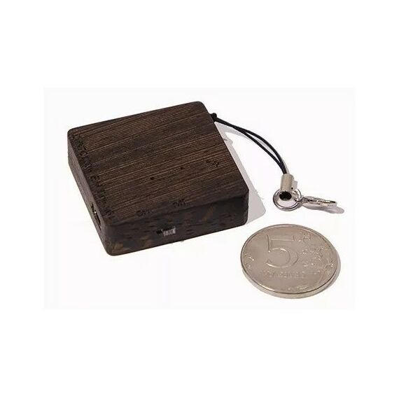 Цифровые диктофоны: Цифровой диктофон Edic-mini Tiny S A61w-300h дерево, размер 12*40*40мм, вес 20г, автономность до 100ч, аккумулятор фотографии