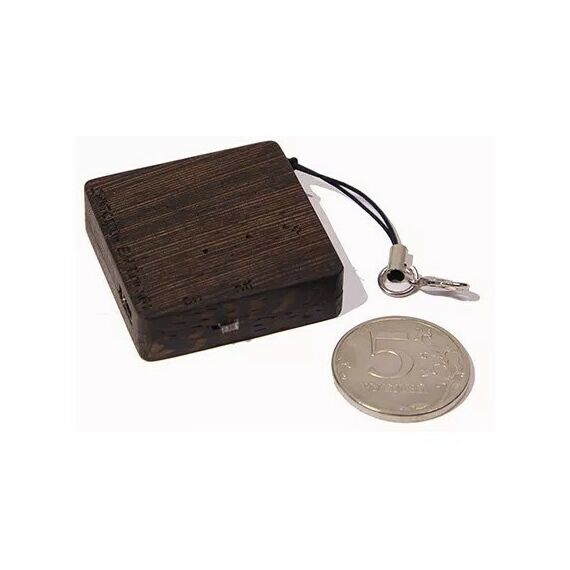 Цифровые диктофоны: Цифровой диктофон Edic-mini Tiny S A61w-300h дерево, размер 12*40*40мм, вес 20г, автономность до 100ч, аккумулятор фотографии