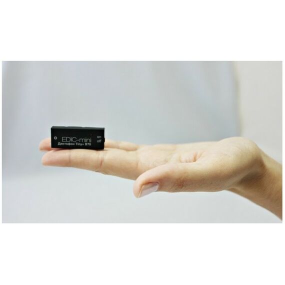Цифровые диктофоны: Цифровой диктофон Edic-mini Tiny+ B70-75HQ пластик, размер 7*15*37мм, вес 7г, автономность до 12ч, батарейка фотографии