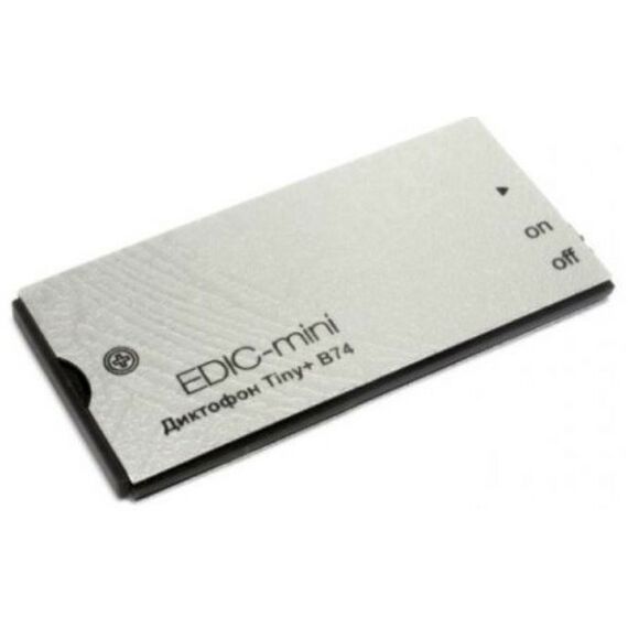 Цифровые диктофоны: Цифровой диктофон Edic-mini Tiny+ B74-1-150HQ Металл, размер 4*28*57мм, вес 9г, автономность до 30ч, батарейка фотографии