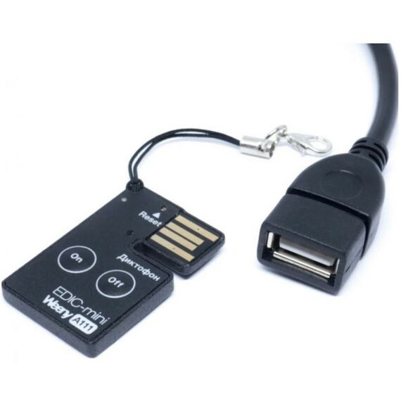 Цифровые диктофоны: Цифровой диктофон Edic-mini Weeny A111 Металл, размер 3.5*24*37.5мм, вес 6гр, автономность до 50ч, аккумулятор фотографии