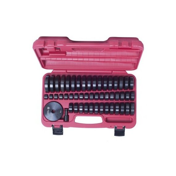 Демонтажный инструмент: Набор оправок для монтажа и демонтажа подшипников МАСТАК 100-20049C 18-74 мм, кейс, 49 предметов фотографии