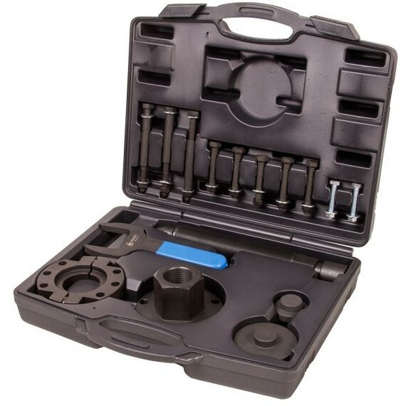 Демонтажный инструмент: Набор оправок для монтажа и демонтажа ступичных подшипников МАСТАК 100-30017C FORD, кейс, 17 предметов фотографии