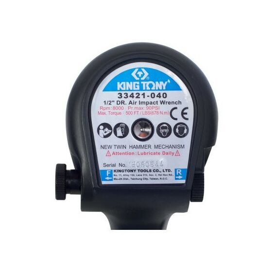 Пневмогайковерты: Гайковерт пневматический ударный King Tony P33421-040B 1/2", 678 Hм, в комплекте 3 торцевые головки фотографии