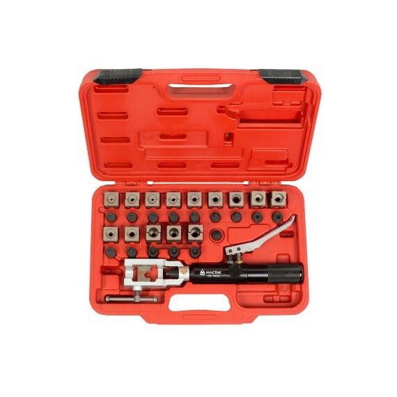 Демонтажный инструмент: Набор для развальцовки трубок МАСТАК 102-10031C с гидроприводом, кейс, 30 предметов фотографии