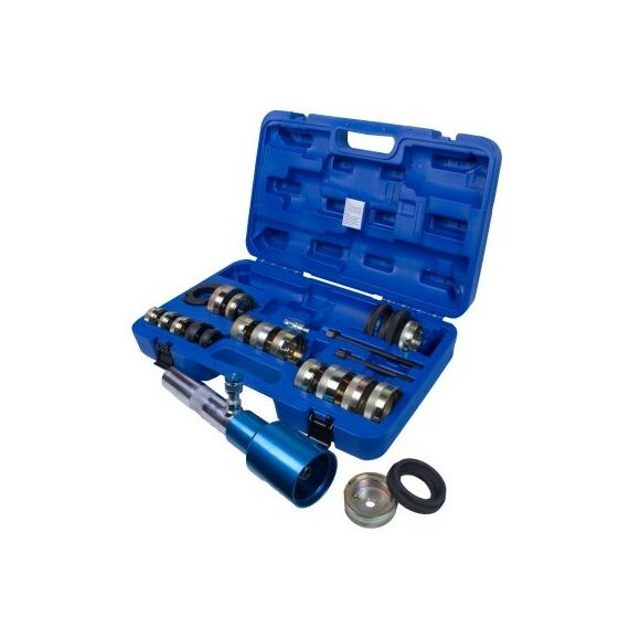 Демонтажный инструмент: Набор оправок для монтажа и демонтажа сайлентблоков MB МАСТАК 110-22024C гидравлический, кейс, 24 предмета фотографии
