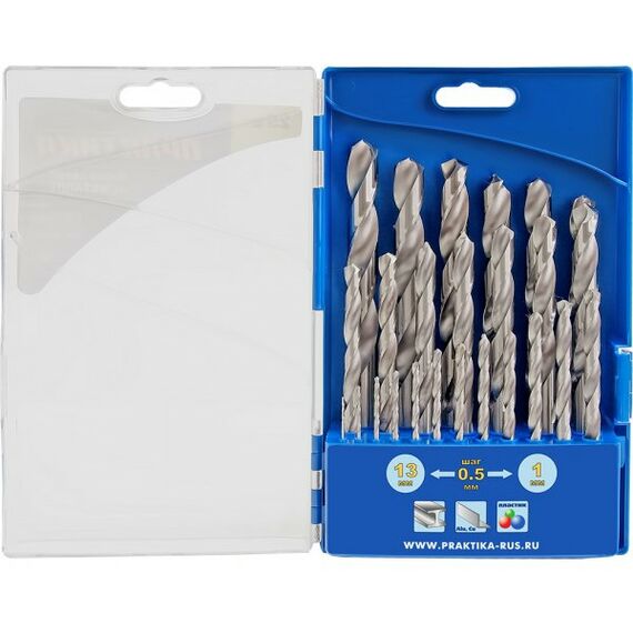 Наборы оснастки: Сверла набор/металл Практика 640-315 25шт, 1-13мм, кассета фотографии
