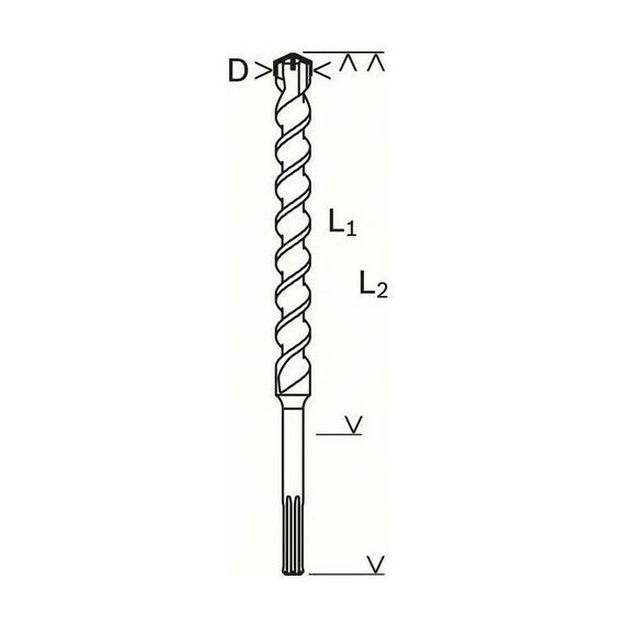 Буры, пики, коронки, сверла: Сверло по бетону BOSCH 2608833961 SDS max-4, 14x200x340мм фотографии