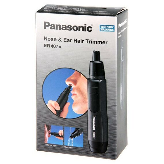 Электробритвы, триммеры: Триммер для носа/ушей Panasonic ER407K520 работает от батарейки фотографии