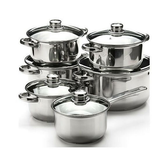 Наборы посуды: Набор посуды MAYER&BOCH 25751 12 предметов, нержавеющая сталь, стекло, бакелит фотографии