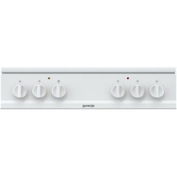 Кухонные плиты: Электрическая плита Gorenje EC6121WD стеклокерамическая варочная поверхность, электрическая духовка c грилем, освещение духовки, цвет: белый фотографии