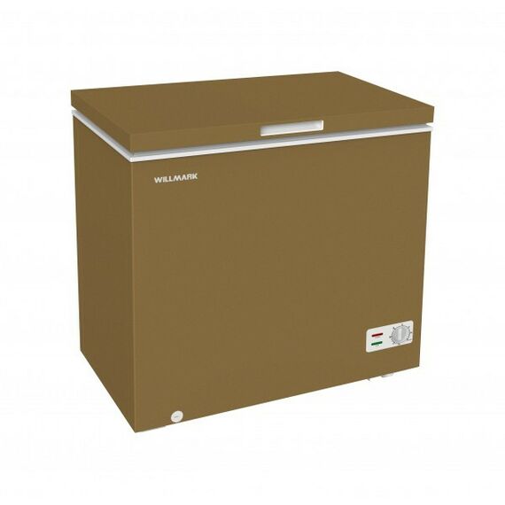 Морозильные камеры: Морозильный ларь WILLMARK CF-310CS объем 305 л, две корзины, цвет золотой фотографии