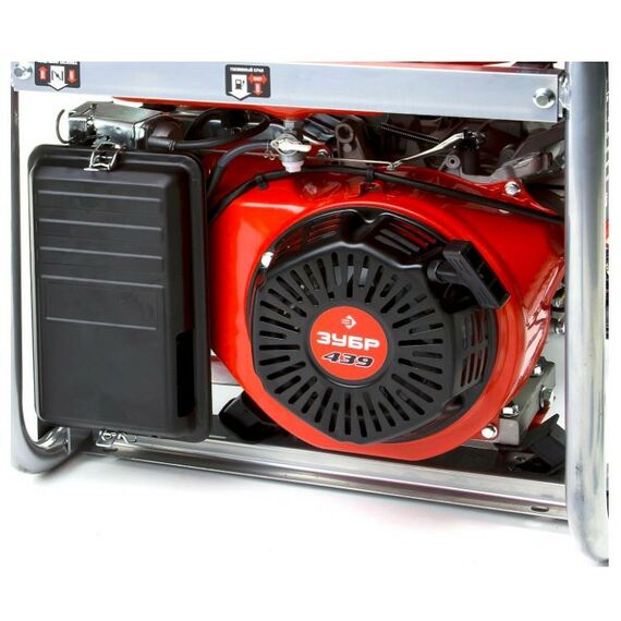 Электростанции: Бензиновый генератор с электростартером Зубр ЗЭСБ-5500-Э 5500 Вт фотографии