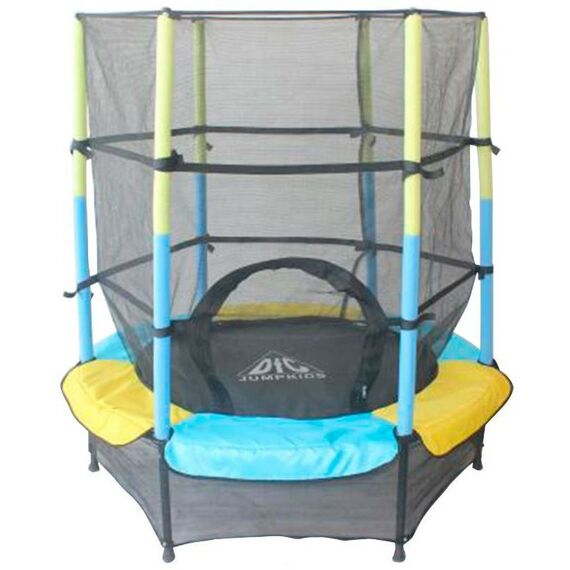 Батуты: Батут DFC JUMP KIDS 55" 137 см, желтый/синий, сетка фотографии