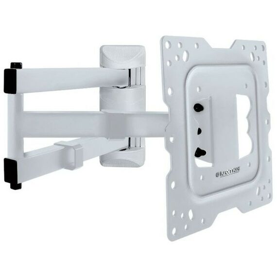 Крепеж для аудио-видео техники: Кронштейн для ТВ Kromax DIX-18 white 22"-55", наклон вверх +15°, наклон вниз -15°, поворот 180°, нагрузка до 40 кг, от 66 мм до 605 мм от стены фотографии