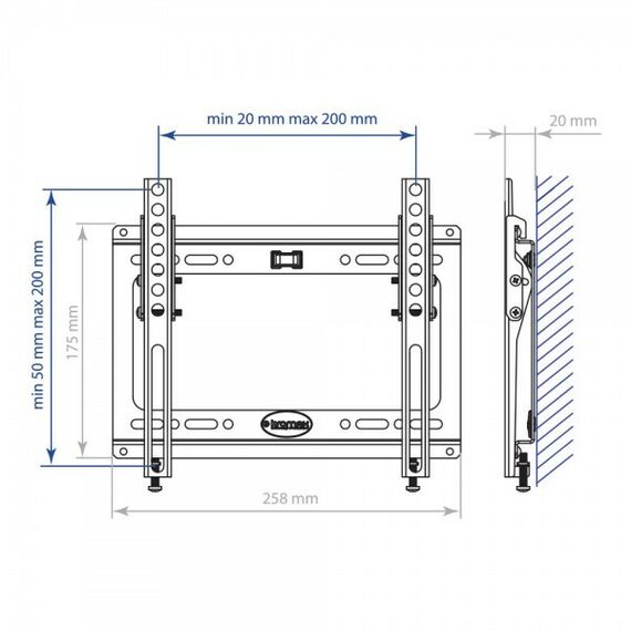 Крепеж для аудио-видео техники: Кронштейн для LED/LCD телевизоров Kromax IDEAL-6 new black фотографии