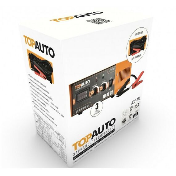 Зарядные и пуско-зарядные устройства: Зарядное устройство для АКБ TOP AUTO АЗУ-315 (12/24В 15А) фотографии