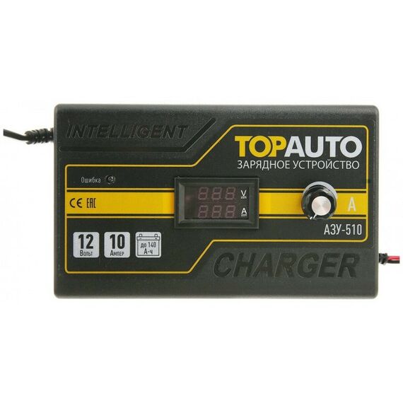 Зарядные и пуско-зарядные устройства: Зарядное устройство для АКБ TOP AUTO АЗУ-510 (12В 10А) фотографии