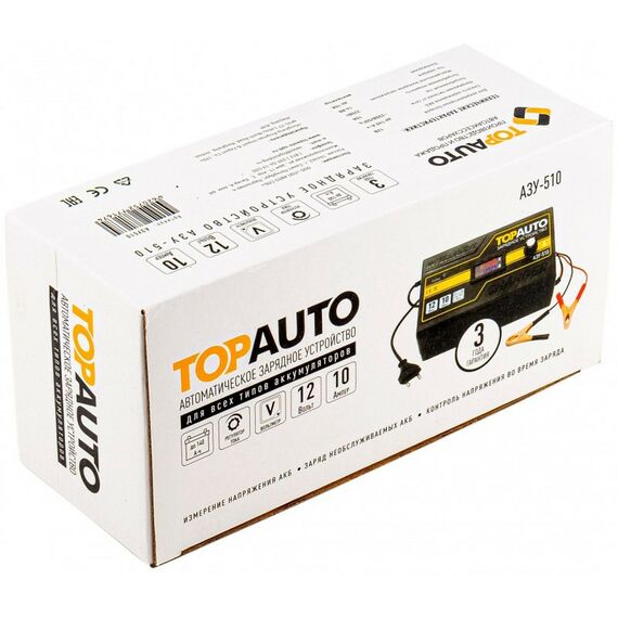 Зарядные и пуско-зарядные устройства: Зарядное устройство для АКБ TOP AUTO АЗУ-510 (12В 10А) фотографии