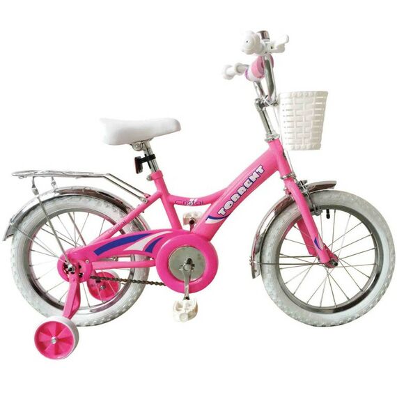 Детские велосипеды: Велосипед детский Torrent Cristal + корзина розовый фотографии