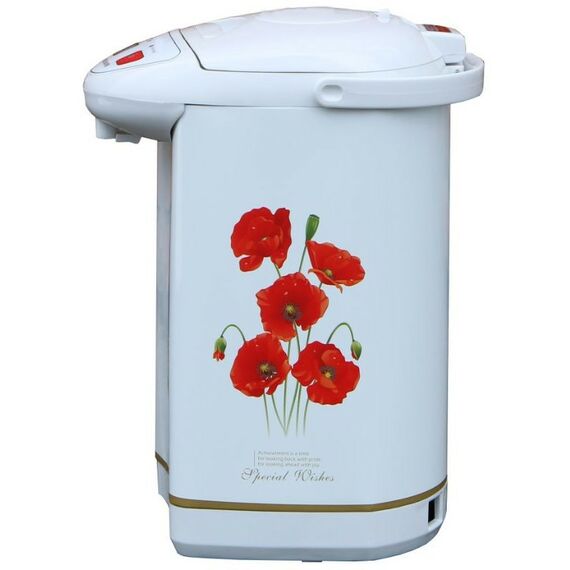 Чайники, термопоты: Термопот WILLMARK WAP-553UW белый + маки фотографии