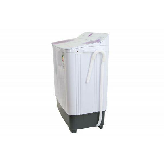 Стиральные машины: Стиральная машина WILLMARK WMS-85G полуавтомат, цвета: белое стекло - фиолетовые цветы фотографии