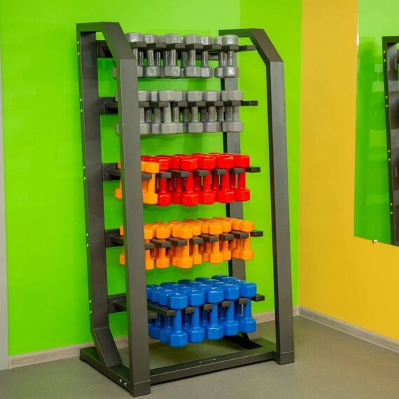 Системы хранения: Стойка для гантелей PROFI-FIT 2510, вертикальная, до 60 пар гантелей фотографии