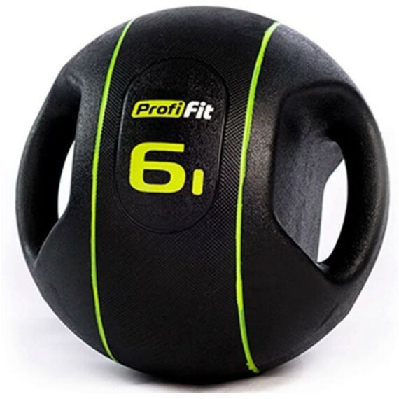 Фитнес оборудование: Медицинбол с хватами PROFI-FIT 6 кг фотографии