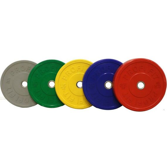 Диски d 50: Диск для штанги каучуковый PROFI-FIT D-51, 15 кг цветной фотографии