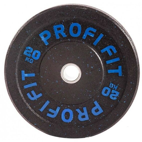 Диски d 50: Диск для штанги PROFI-FIT HI-TEMP D-51, 20 кг с цветными вкраплениями фотографии