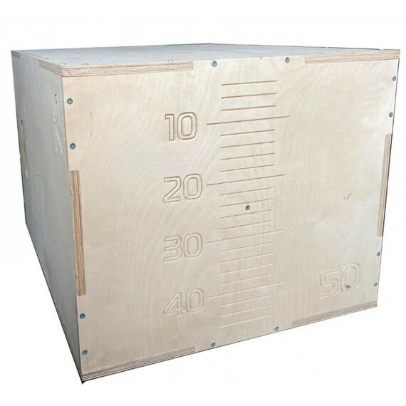 Фитнес оборудование: Бокс для запрыгиваний PROFI-FIT PLYO BOX разборный, фанера, 3 в 1, 50-60-75см фотографии