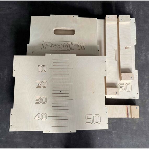 Фитнес оборудование: Бокс для запрыгиваний PROFI-FIT PLYO BOX разборный, фанера, 3 в 1, 50-60-75см фотографии