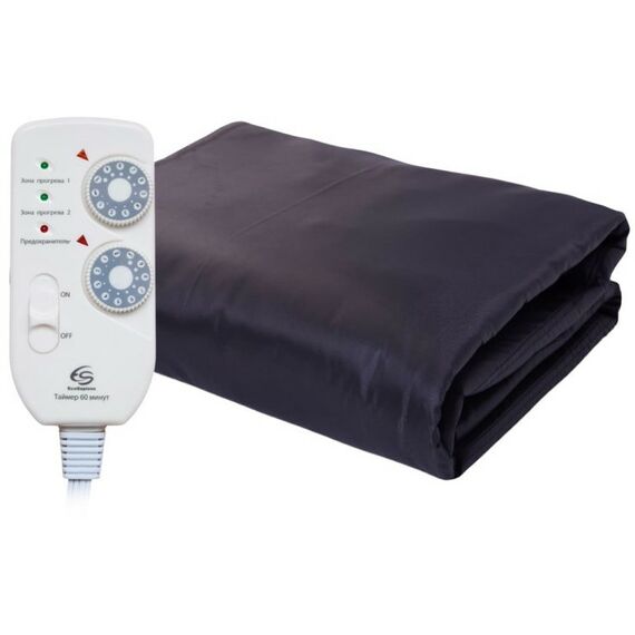 Электропростыни и одеяла: Термоодеяло электрическое двухзонное EcoSapiens SpaCapsula черное 220х180 см фотографии