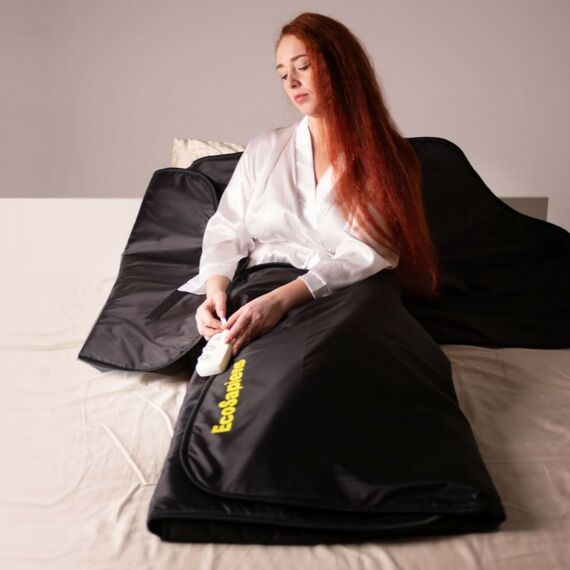 Электропростыни и одеяла: Термоодеяло электрическое двухзонное EcoSapiens SpaCapsula черное 220х180 см фотографии