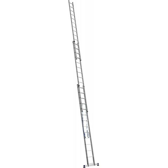 Стремянки и лестницы: Трехсекционная лестница СИБИН 38833-14 14 ступеней, со стабилизатором, алюминиевая фотографии