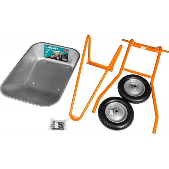 Тачки строительные: Тачка строительная двухколесная СИБИН СТ-22 200кг [39905_z01] фотографии