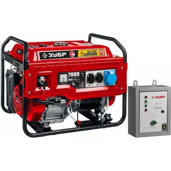 Электростанции: Бензиновый генератор с автозапуском Зубр СБА-7000 7 кВт фотографии