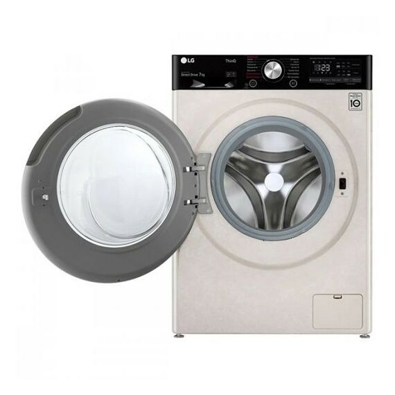 Стиральные машины: Стиральная машина LG F2V5HS9B 7кг, ширина 45 см, прямой привод, Wi-Fi фотографии
