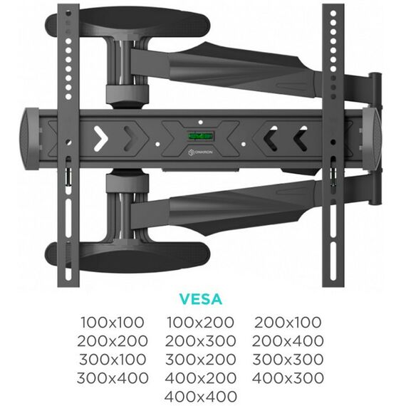 Крепеж для аудио-видео техники: Кронштейн ONKRON NP47 черный 40"-75", VESA: 100x100 - 400x400 мм фотографии