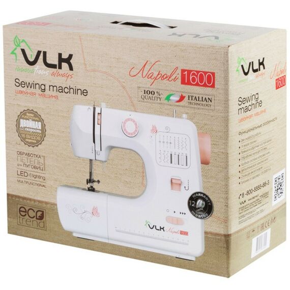 Швейные машинки: Швейная машина VLK Napoli 1600 белый [80298] фотографии