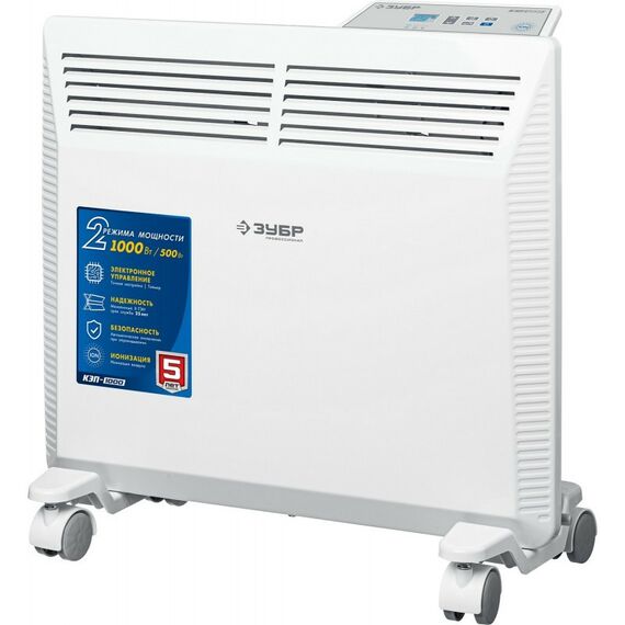 Конвекторы: Электрический конвектор Зубр Профессионал КЭП-1000 1 кВт фотографии