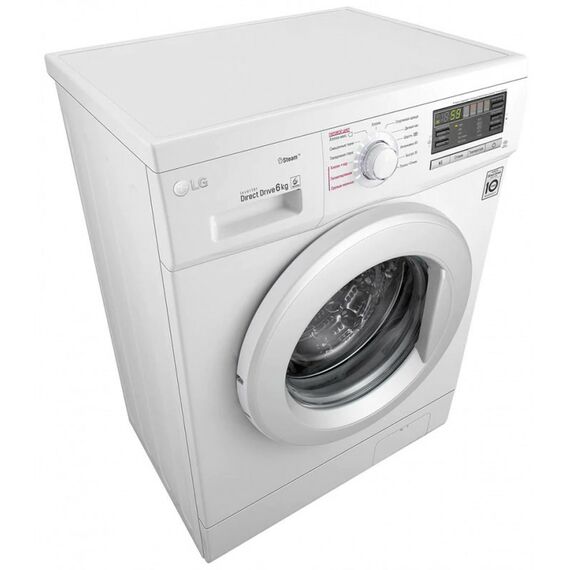 Стиральные машины: Стиральная машина LG F1296NDS0 узкая 44 см, загрузка 6 кг, прямой привод фотографии