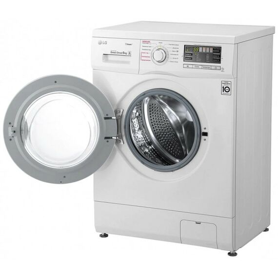 Стиральные машины: Стиральная машина LG F1296NDS0 узкая 44 см, загрузка 6 кг, прямой привод фотографии