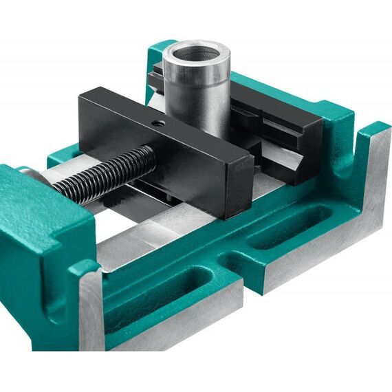 Тиски, струбцины, наковальни, верстаки: Cверлильные тиски KRAFTOOL 32716-100 100 мм, станочные трехсторонние фотографии