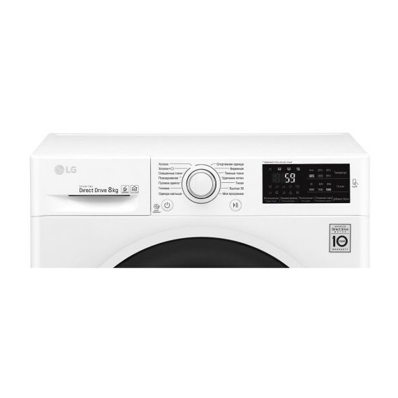 Стиральные машины: Стиральная машина LG F2J6TN0W 8 кг, прямой привод фотографии