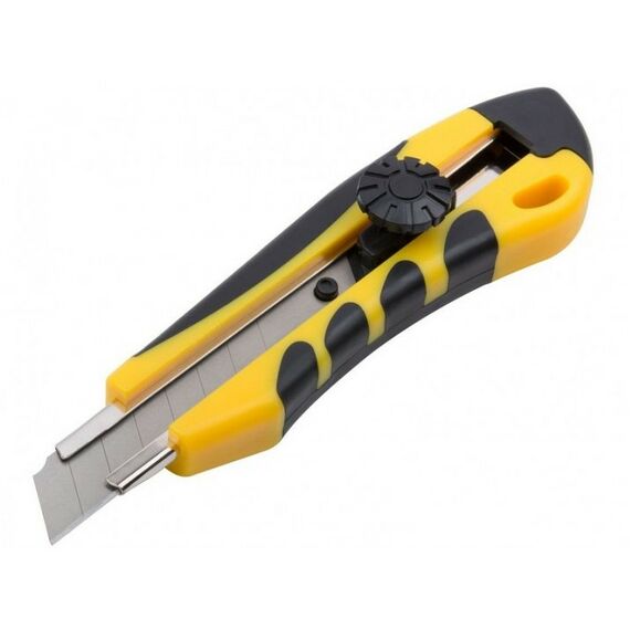 Столярно-слесарный инструмент: Нож технический  18мм усиленный с вращ. прижимом фотографии