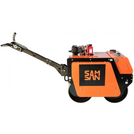 Дорожные катки: Ручной двухвальцовый дорожный каток Samsan DDR 500 Honda GX270, вес сухой 520 кг, бак для воды 30 л, ширина барабана 600 мм фотографии