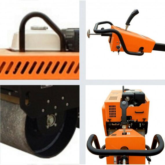 Дорожные катки: Ручной двухвальцовый дорожный каток Samsan DDR 600 Honda 390 (13 л.с.), вес сухой 545 кг, бак для воды 50 л, ширина барабана 600 мм фотографии