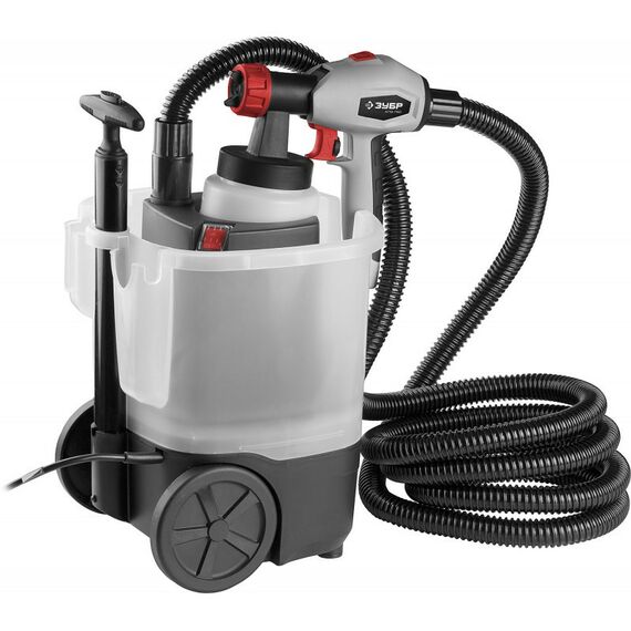 Распылители, краскопульты: Краскопульт (краскораспылитель) электрический Зубр КПЭ-750 HVLP, 0.8л, краскоперенос 0-800мл/мин, вязкость краски 100 DIN/сек, сопло 2.6мм, 750Вт фотографии